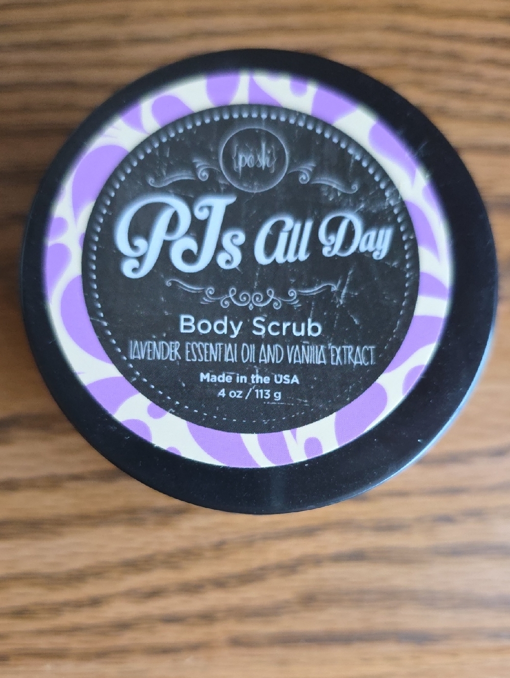 Posh PJ's All Day Lavender Body Scrub - Purple & Black